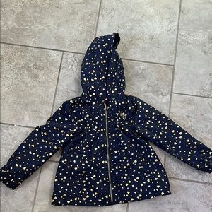 Kids Navy with gold Heart Print Jacket by Juicy Couture